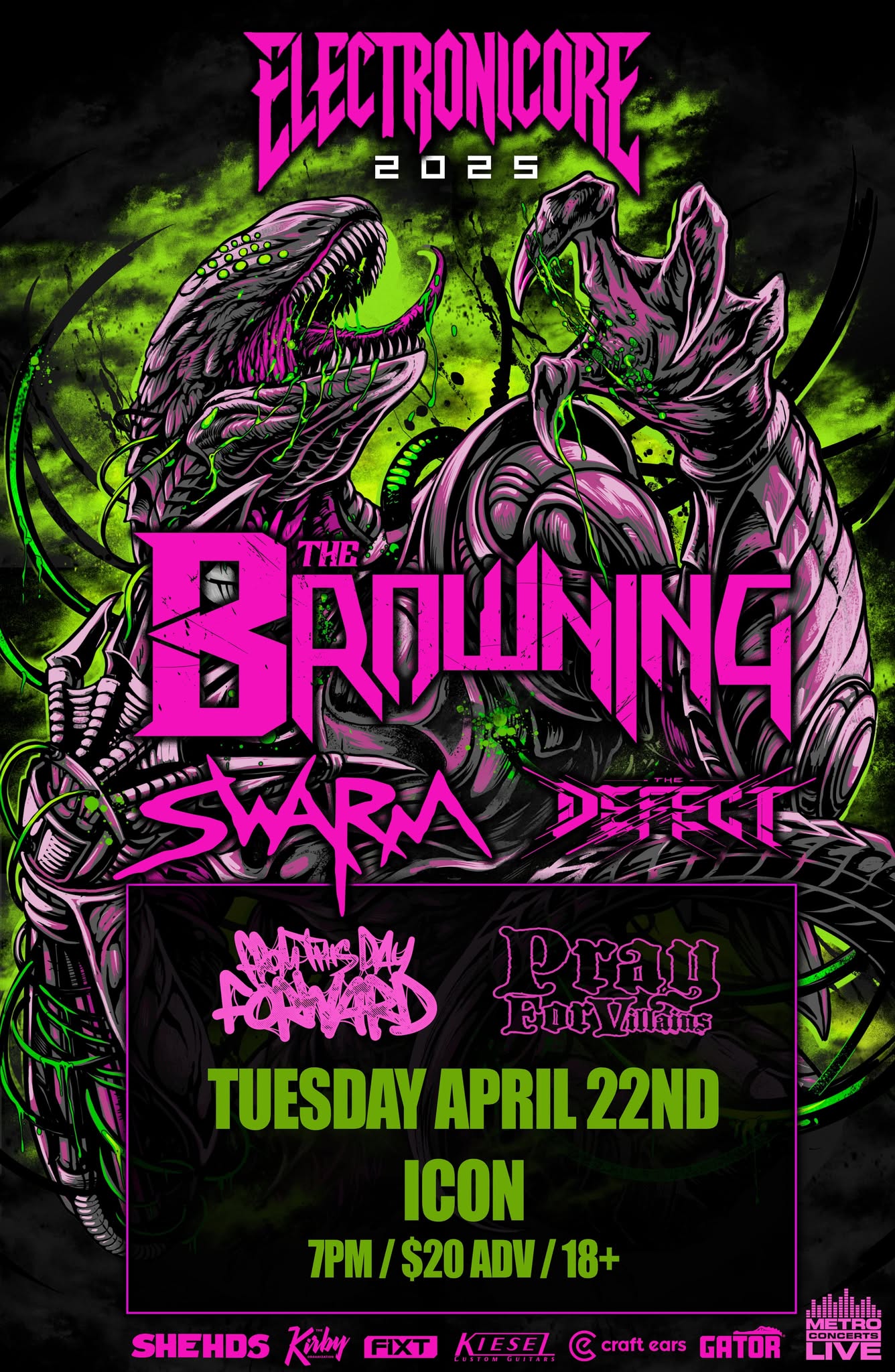 4/22 w/ THE BROWNING - Sioux Falls SD *WILLCALL ONLY*