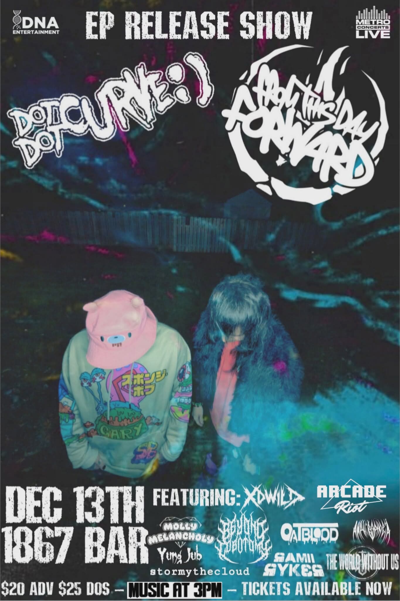 12/13 Lincoln NE Dot Dot Curve and FTDF EP Release Show